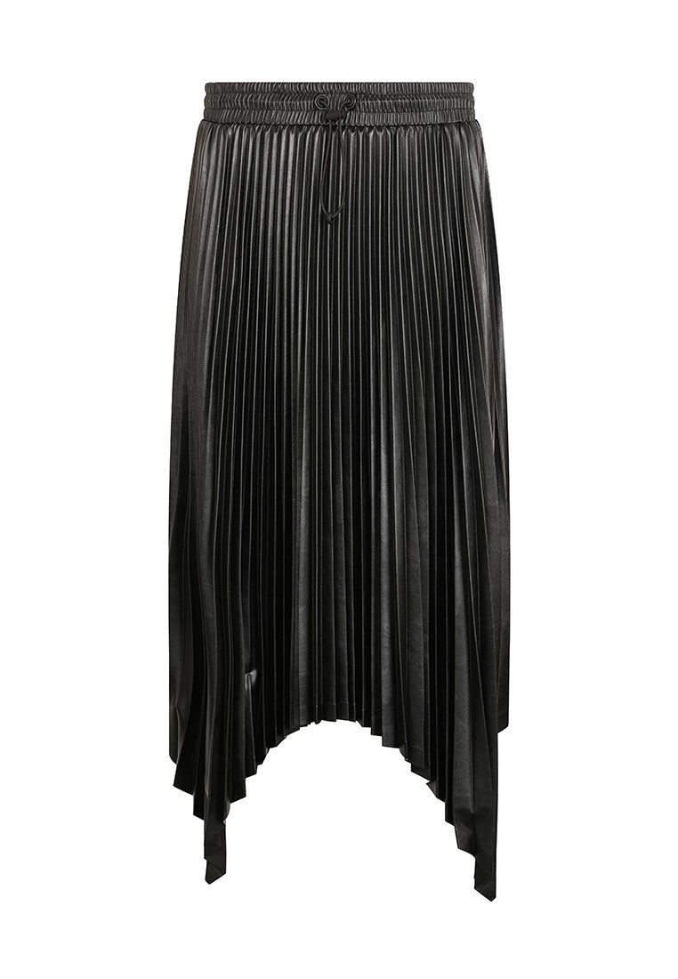Anatolia Vegan Leather Pleated Skirt