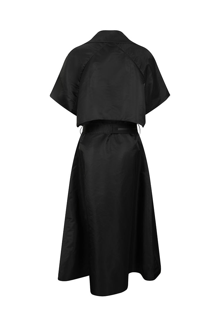 Milano Short-Sleeve Belted Dress