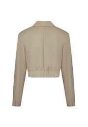 Billie Water & Wind-Resistant Cropped Blazer in Recycled Fabric
