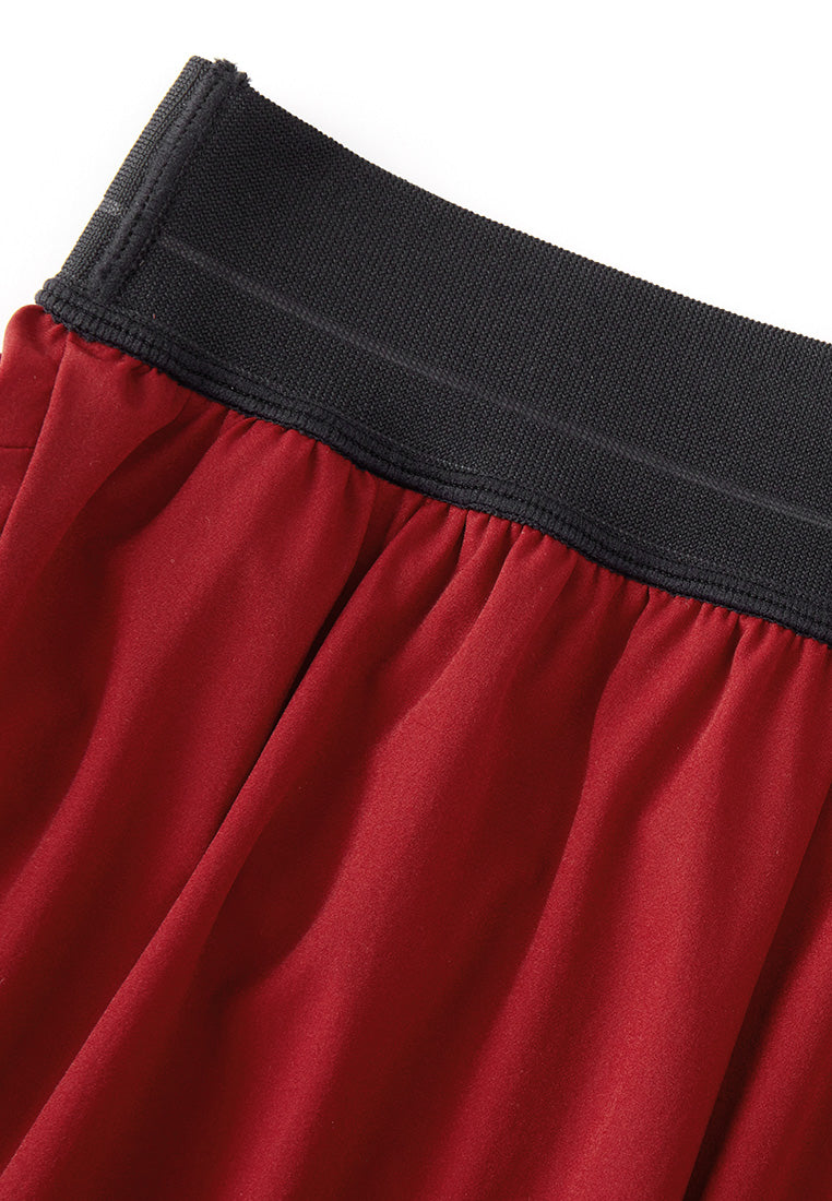 Fun Run Water and Wrinkle-resistant Convertible Pleated Running Shorts