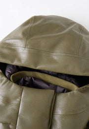 Leia Vegan Leather Bomber Jacket